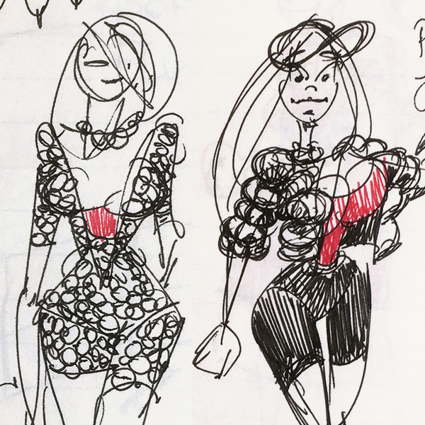 Sketches for Marlboro Hostesses & Packaging