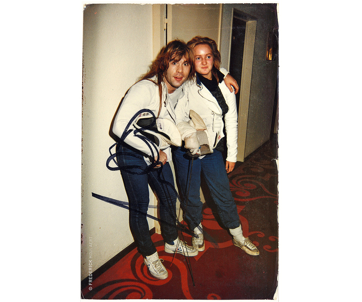 Bruce Dickinson fencing in a Brussels Hotel