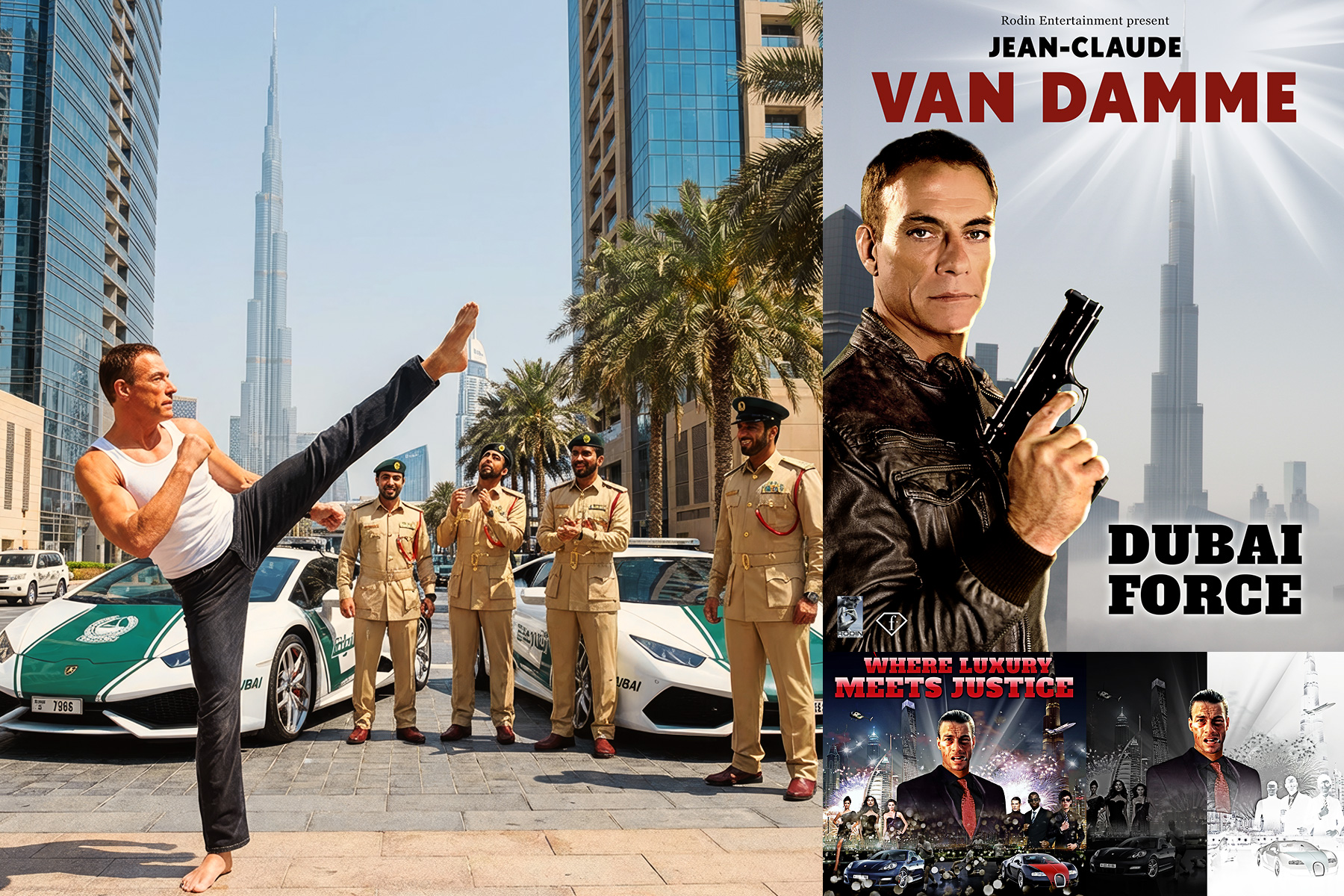 JCVD training Dubai Police Force