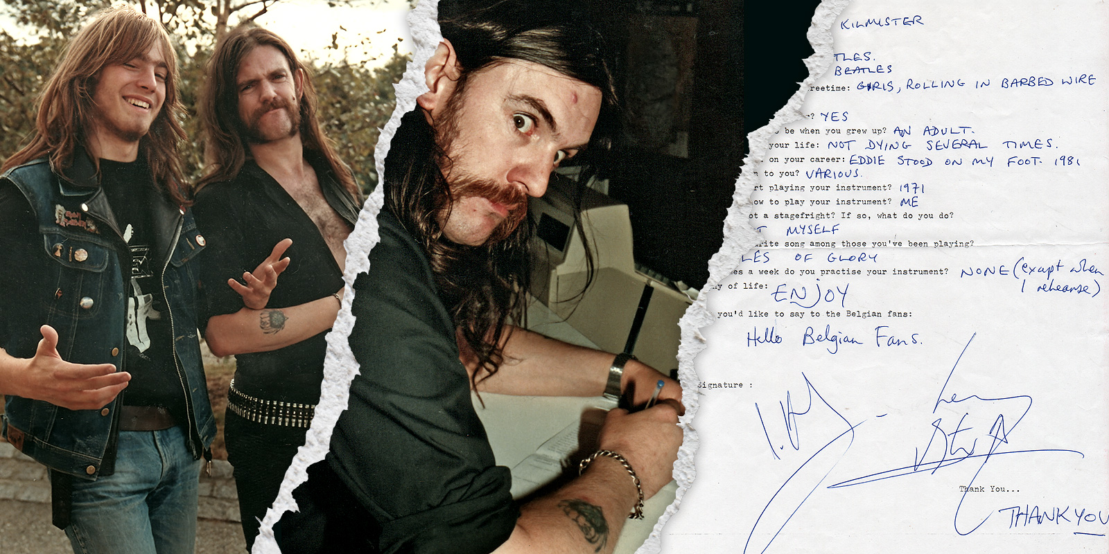 Lemmy backstage in Sunrise Festival 1983